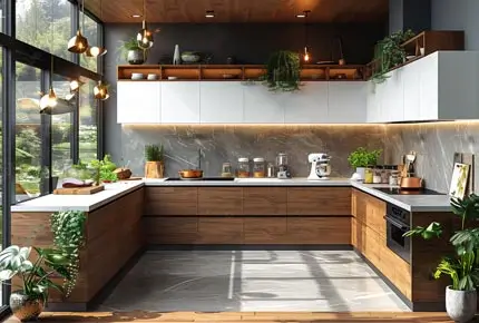 U-shaped kitchen